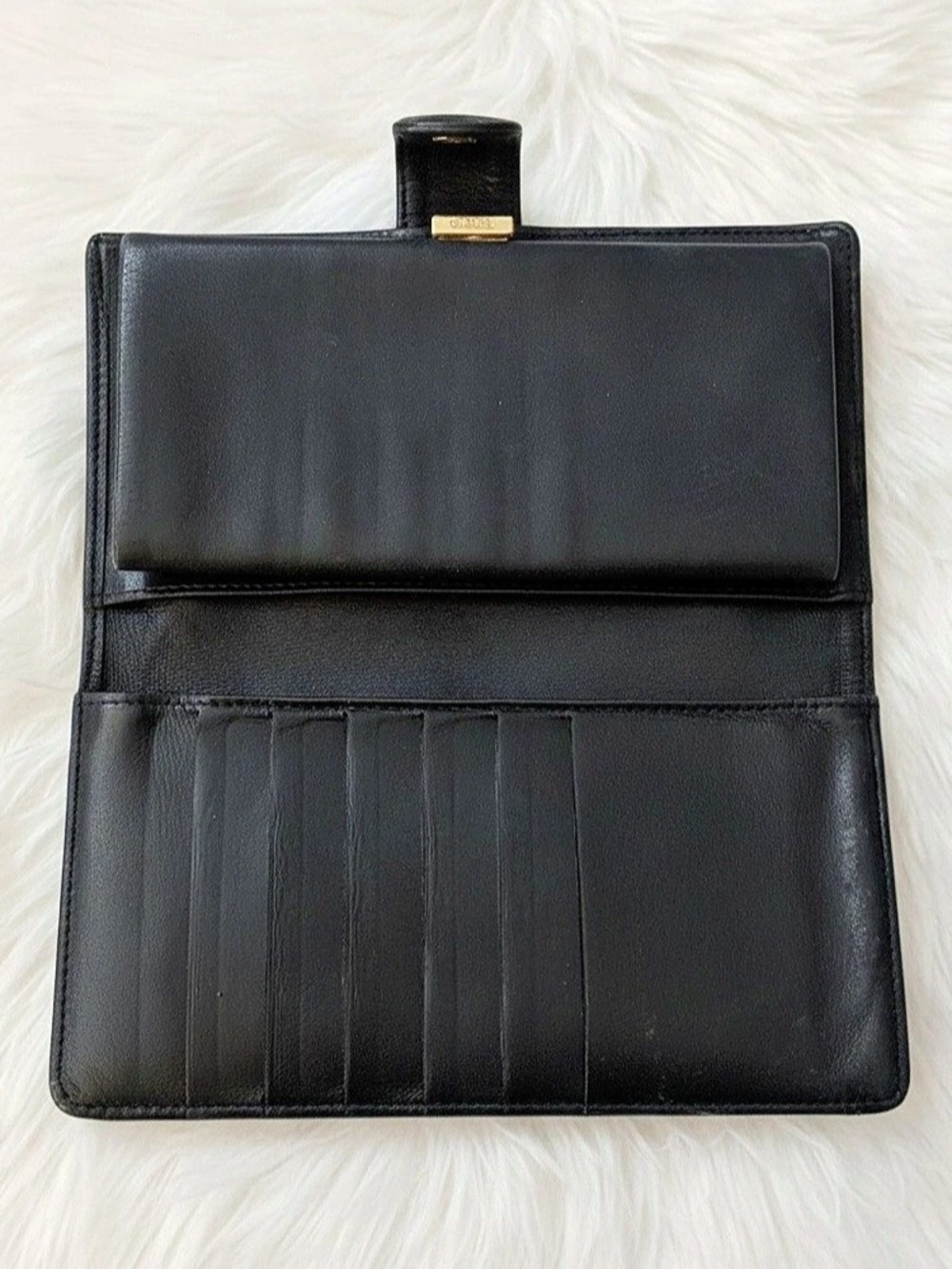 Chanel Vintage Chanel Caviar Leather CC Logo Bifold Kisslock Long Wallet Vintage - Picture 6 of 15